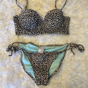Xhilaration cheetah print swim suit